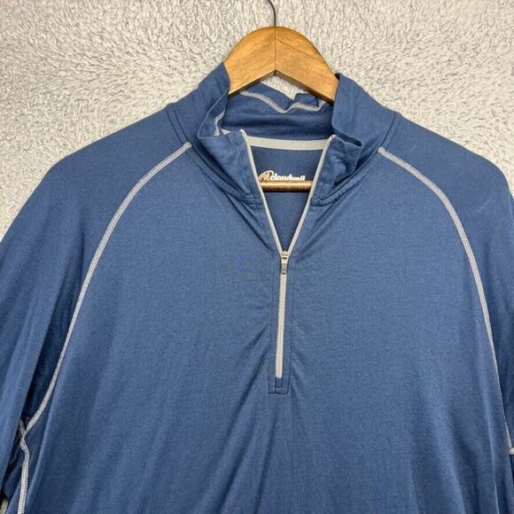 Cloudveil Shirt Men's Extra Large Blue 1/4 Zip Pullover Base Layer Hiking Logo - Picture 1 of 11